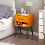 1-Drawer Nightstand With One-Open Shelf