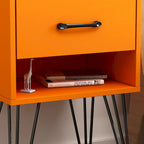 1-Drawer Nightstand With One-Open Shelf