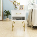 1-Drawer Nightstand With One-Open Shelf