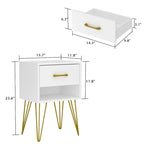1-Drawer Nightstand With One-Open Shelf
