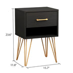 1-Drawer Nightstand With One-Open Shelf