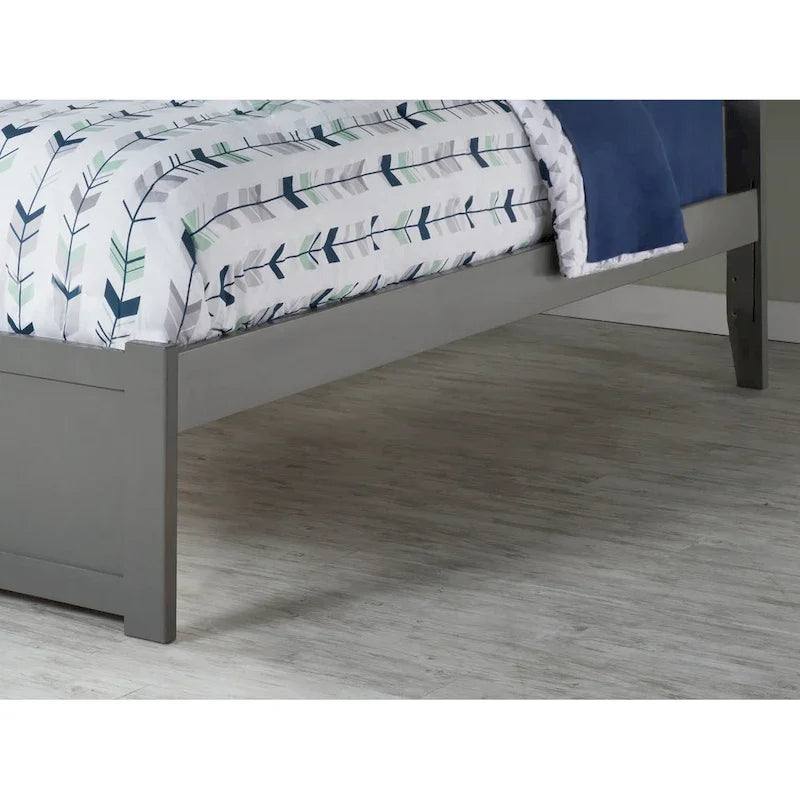 Orlando King Platform Bed with 2 Drawers in Grey