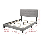 Sara Upholstered Panel Bed With 2 Nightstands