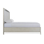 Roundhill Furniture Mantalia Solid Wood Panel Bed with Metal Frame, Champagne