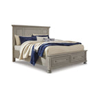 Signature Design by Ashley Lettner Light Gray Storage Bed