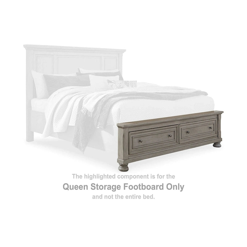 Signature Design by Ashley Lettner Light Gray Storage Bed