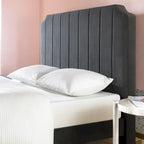 Priage by ZINUS slate black Upholstered Platform Bed Frame