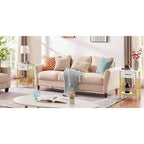 VECELO Modern Nightstand Set of 2 with Drawer and Storage Shelf