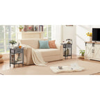 VECELO Modern Nightstand Set of 2 with Drawer and Storage Shelf