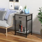 VECELO Modern Nightstand Set of 2 with Drawer and Storage Shelf