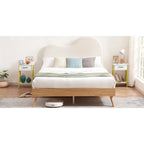 VECELO Modern Nightstand Set of 2 with Drawer and Storage Shelf