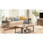 VECELO Modern Nightstand Set of 2 with Drawer and Storage Shelf