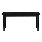 Solid Wood Entryway Accent Bench in Black Finish - 40 x 14 x 18H inches