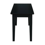 Solid Wood Entryway Accent Bench in Black Finish - 40 x 14 x 18H inches