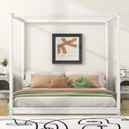 King Size Canopy Platform Bed with Support Legs