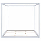 King Size Canopy Platform Bed with Support Legs