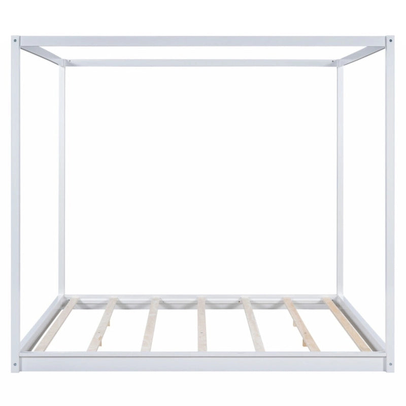 King Size Canopy Platform Bed with Support Legs
