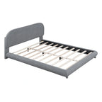 Teddy Fleece Queen Size Upholstered Platform Bed with Thick Fabric