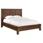 Gael Low Profile California King Bed, Rustic Aesthetic, Brown Acacia Wood