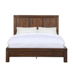 Gael Low Profile California King Bed, Rustic Aesthetic, Brown Acacia Wood