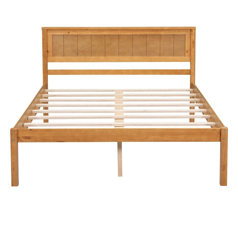 Platform Bed Frame with Headboard, Wood Slat Support, No Box Spring Needed