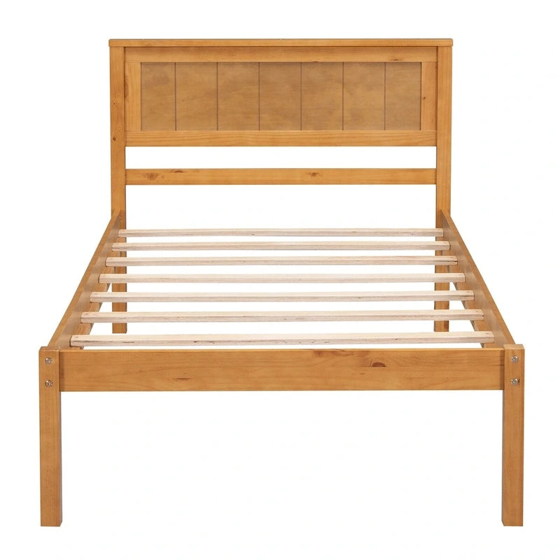 Platform Bed Frame with Headboard, Wood Slat Support, No Box Spring Needed