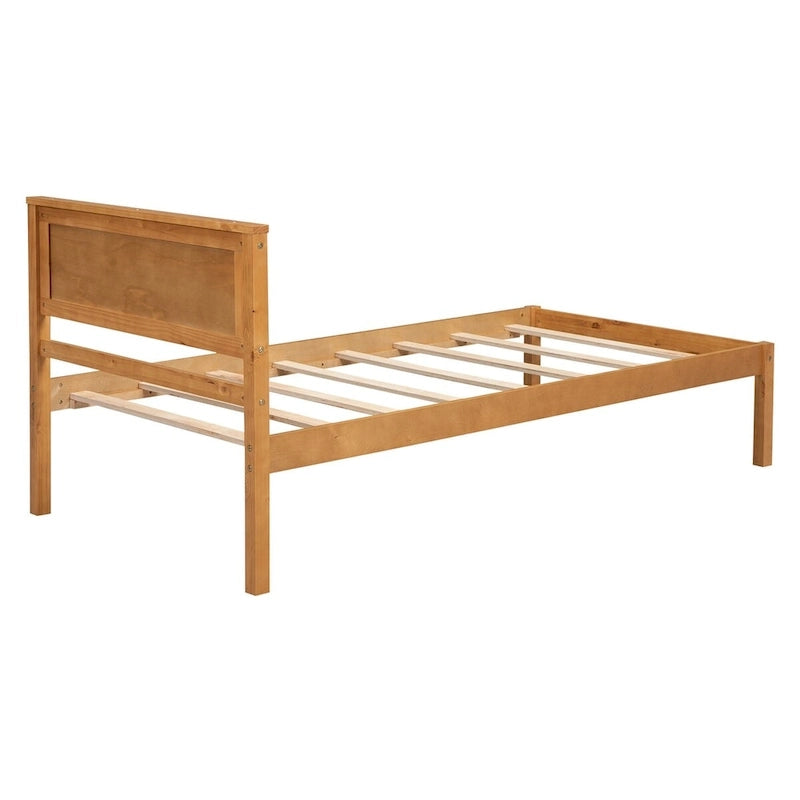 Platform Bed Frame with Headboard, Wood Slat Support, No Box Spring Needed
