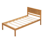Platform Bed Frame with Headboard, Wood Slat Support, No Box Spring Needed