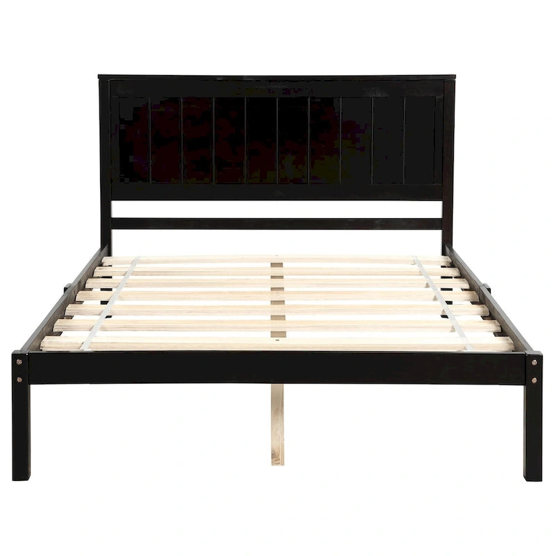 Platform Bed Frame with Headboard, Wood Slat Support, No Box Spring Needed