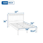Platform Bed Frame with Headboard, Wood Slat Support, No Box Spring Needed
