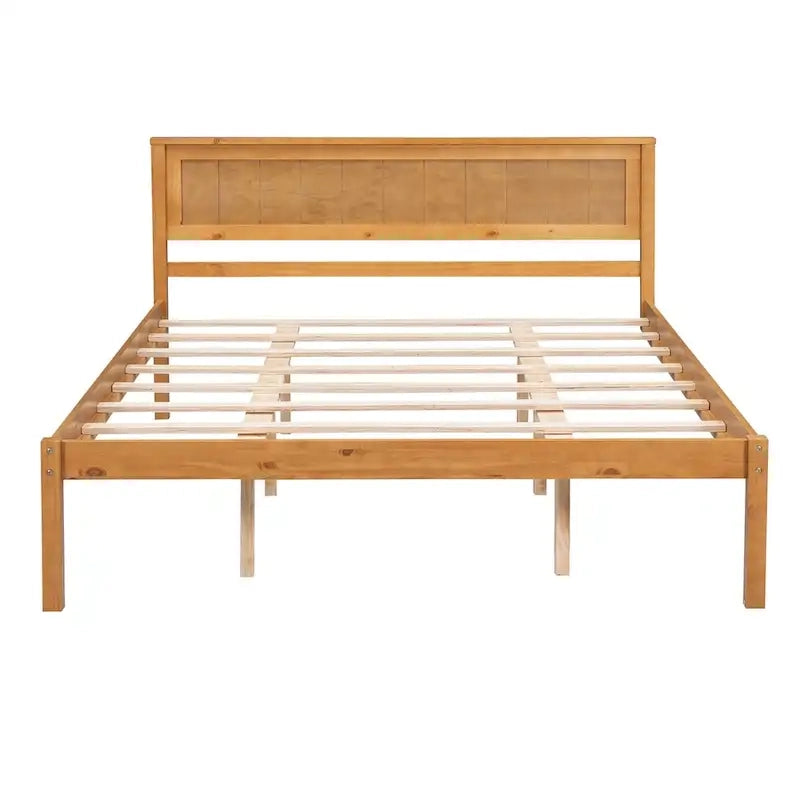 Platform Bed Frame with Headboard, Wood Slat Support, No Box Spring Needed
