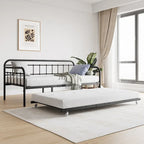 Twin Size Metal Daybed Frame with Trundle