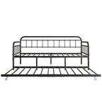 Twin Size Metal Daybed Frame with Trundle