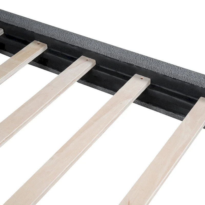 Full Size Upholstered Platform Bed with Thick Fabric