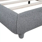 Full Size Upholstered Platform Bed with Thick Fabric