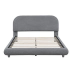 Full Size Upholstered Platform Bed with Thick Fabric