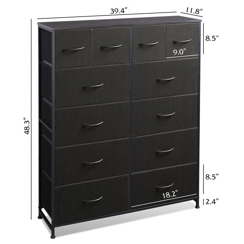 Tall Dresser for Bedroom with 12 Drawers