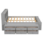 Full Bed with Bookcase Headboard, Under bed Storage Drawers and Bed End Storage Case
