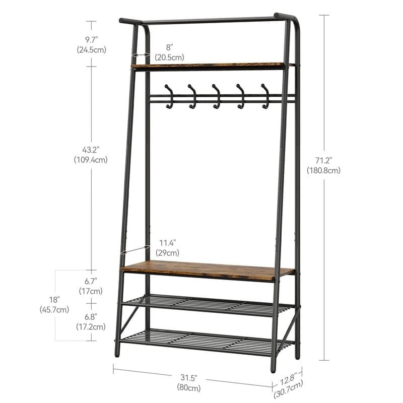 Simple hallway rack
