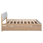 Full Bed Frame With Twin Size Trundle And 2 Drawers