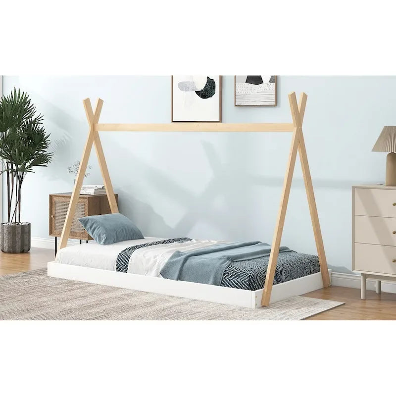 Tent Floor Bed with Triangle Structure