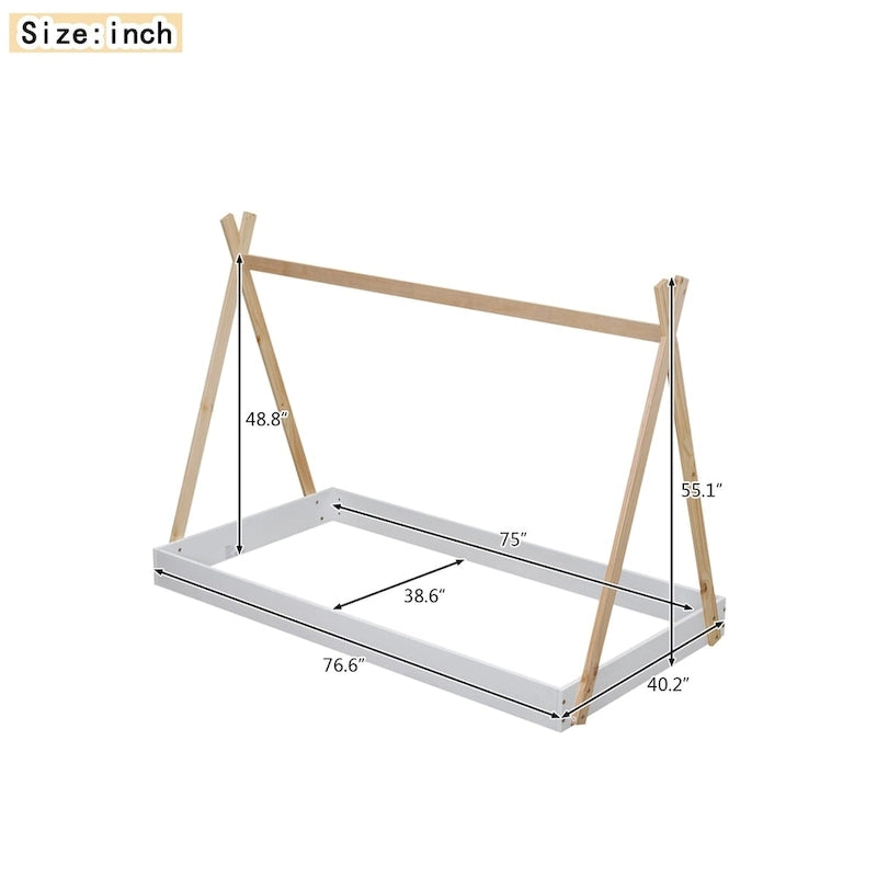 Tent Floor Bed with Triangle Structure