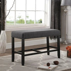 Fabric Counter Height Dining Bench with Nailhead Trim