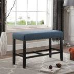 Fabric Counter Height Dining Bench with Nailhead Trim