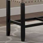 Fabric Counter Height Dining Bench with Nailhead Trim