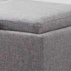 Square Storage Ottoman Set with Footstool and Tray