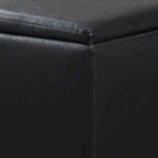 Square Storage Ottoman Set with Footstool and Tray