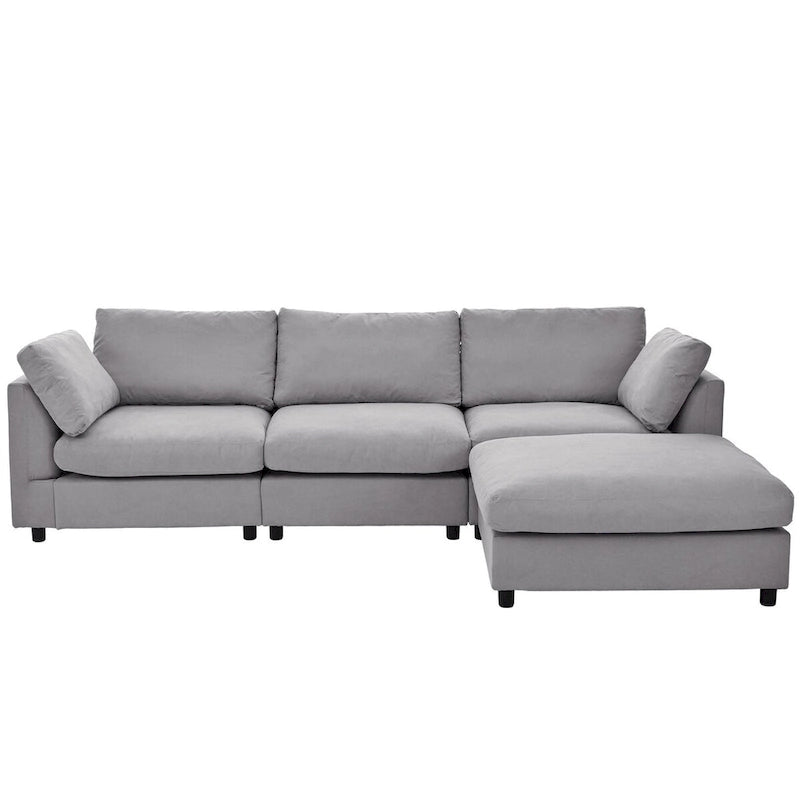 Upholstery Convertible Sectional Sofa,L Shaped Couch with Reversible Chaise for Living Room