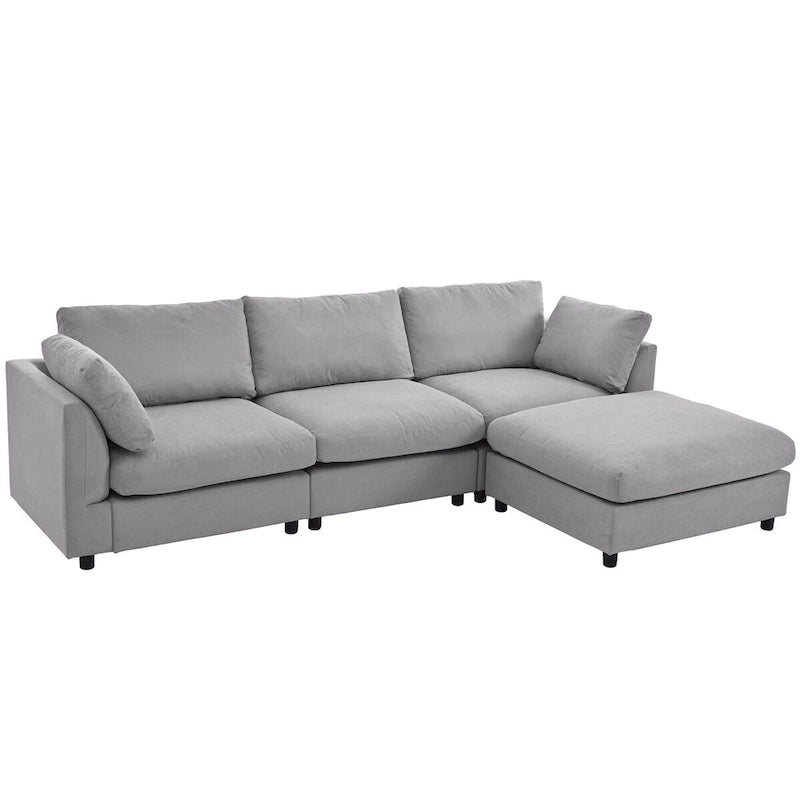 Upholstery Convertible Sectional Sofa,L Shaped Couch with Reversible Chaise for Living Room