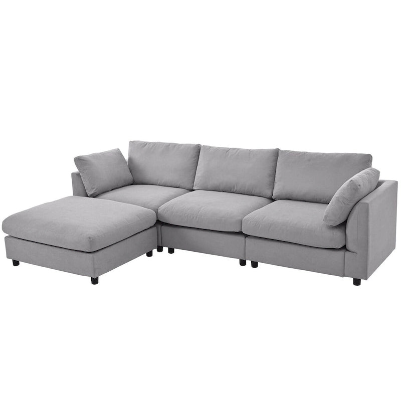 Upholstery Convertible Sectional Sofa,L Shaped Couch with Reversible Chaise for Living Room